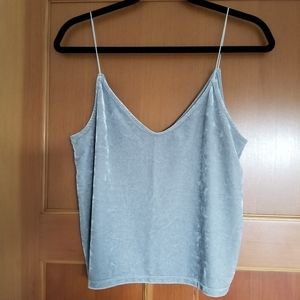 LAST CHANCE- H&m silver velvet tank